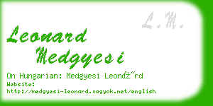 leonard medgyesi business card